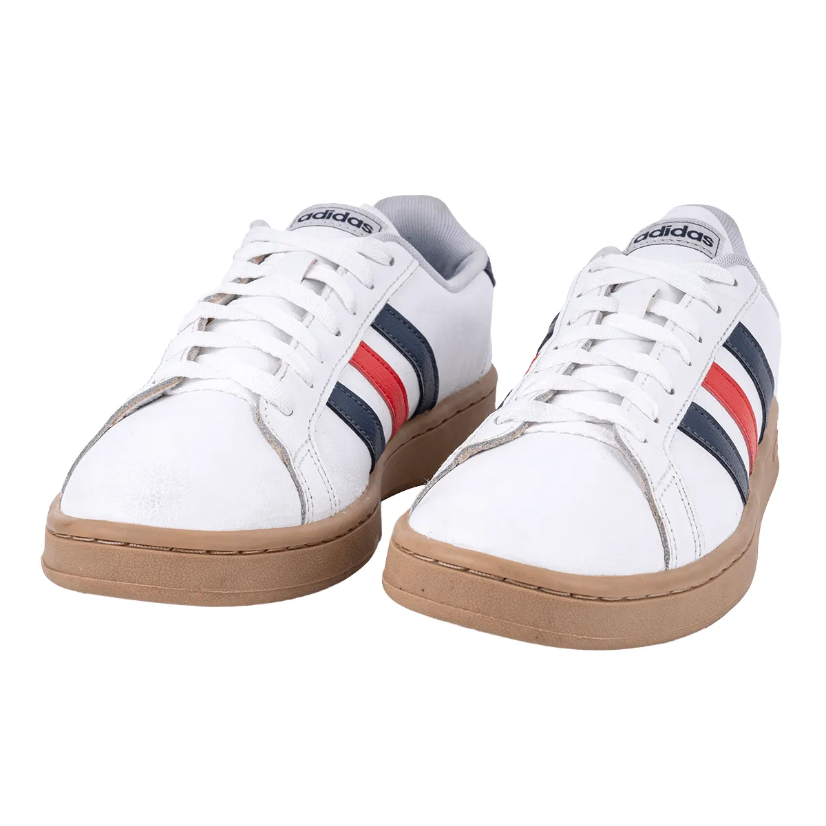 Adidas Grand Court Low-Top Sneakers Leather White Colour For Men