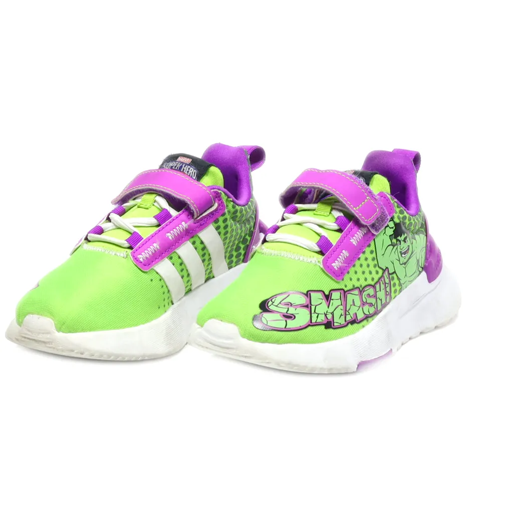 Adidas Marvel Super Hero Adventures Hulk Racer Tr21 Sport Shoes Fabric Multicolour Colour For Kids