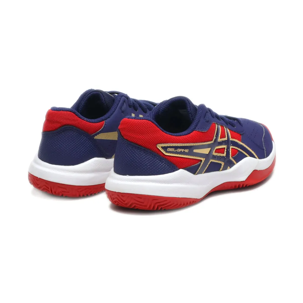 Asics Gel-Gym 7 Sport Shoes Pu Leather Blue Colour For Kids
