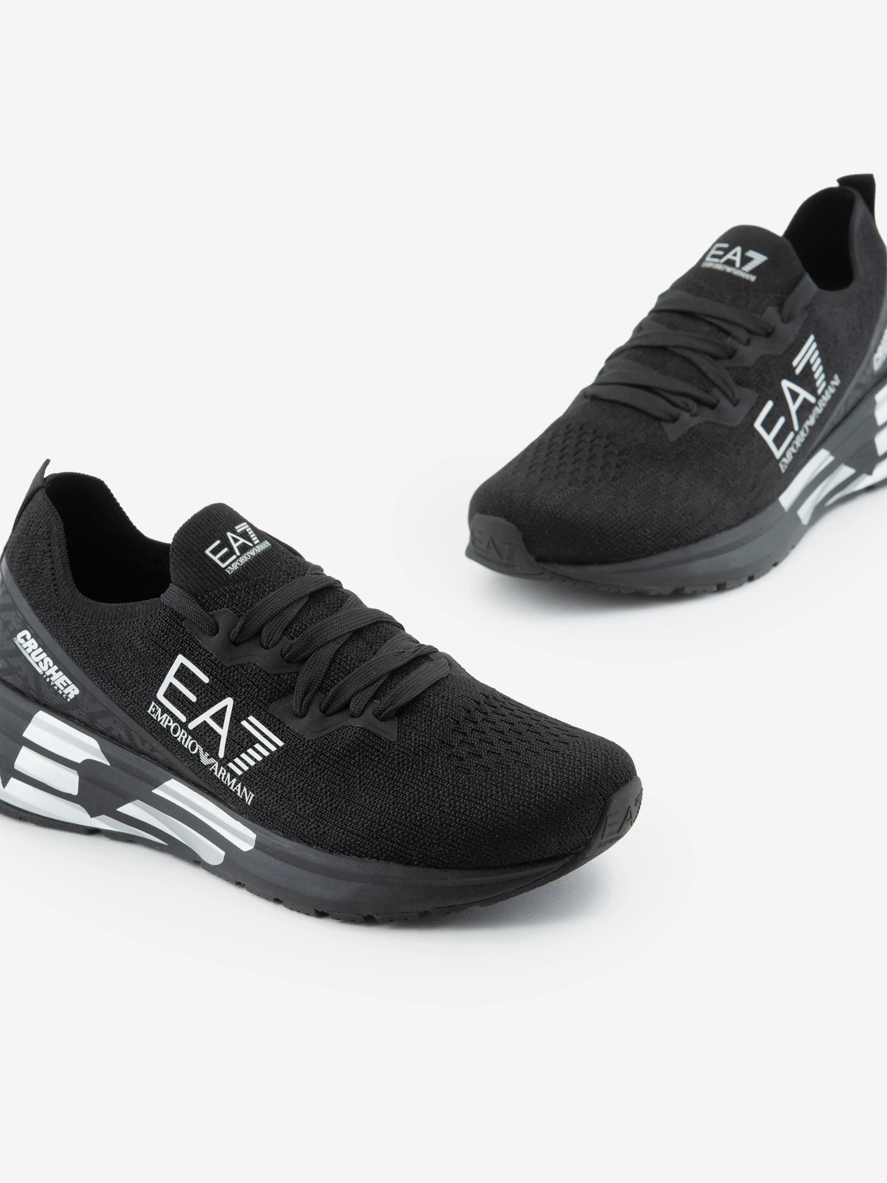 EA7 Emporio Armani Kids Logo Trainers in Black