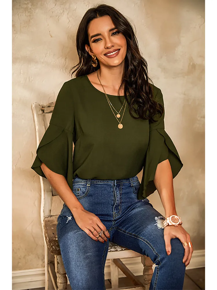 Flared Sleeve Top