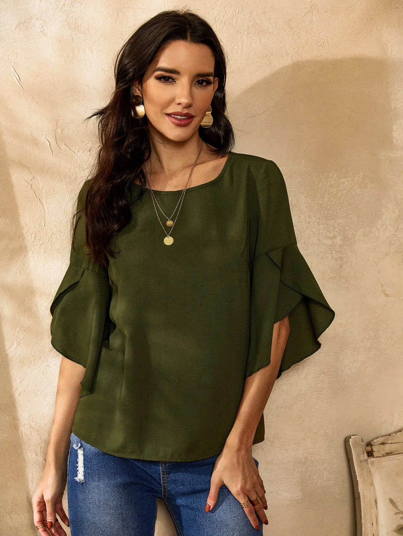 Flared Sleeve Top
