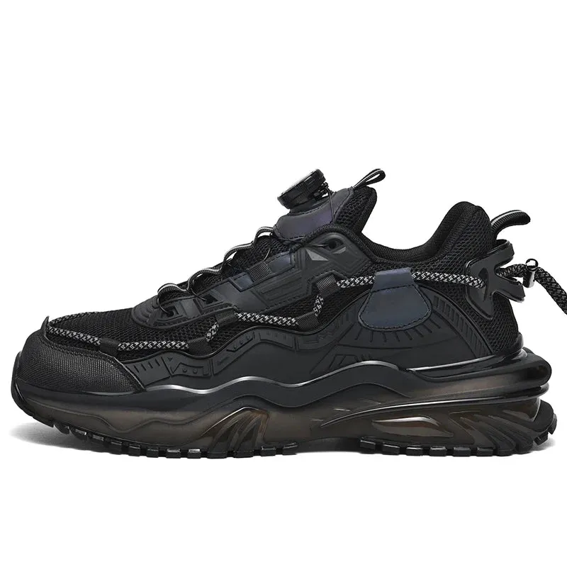 Hnzxzm Black Casual Shoes Men Summer Platform Running Sneakers Shoes Male 2024 Punk Basketabll Shoes For Men