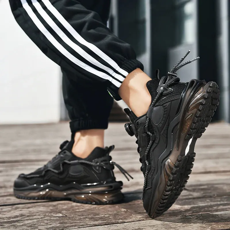Hnzxzm Black Casual Shoes Men Summer Platform Running Sneakers Shoes Male 2024 Punk Basketabll Shoes For Men