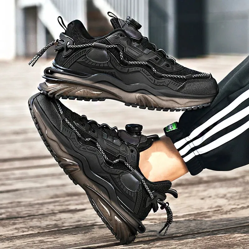 Hnzxzm Black Casual Shoes Men Summer Platform Running Sneakers Shoes Male 2024 Punk Basketabll Shoes For Men