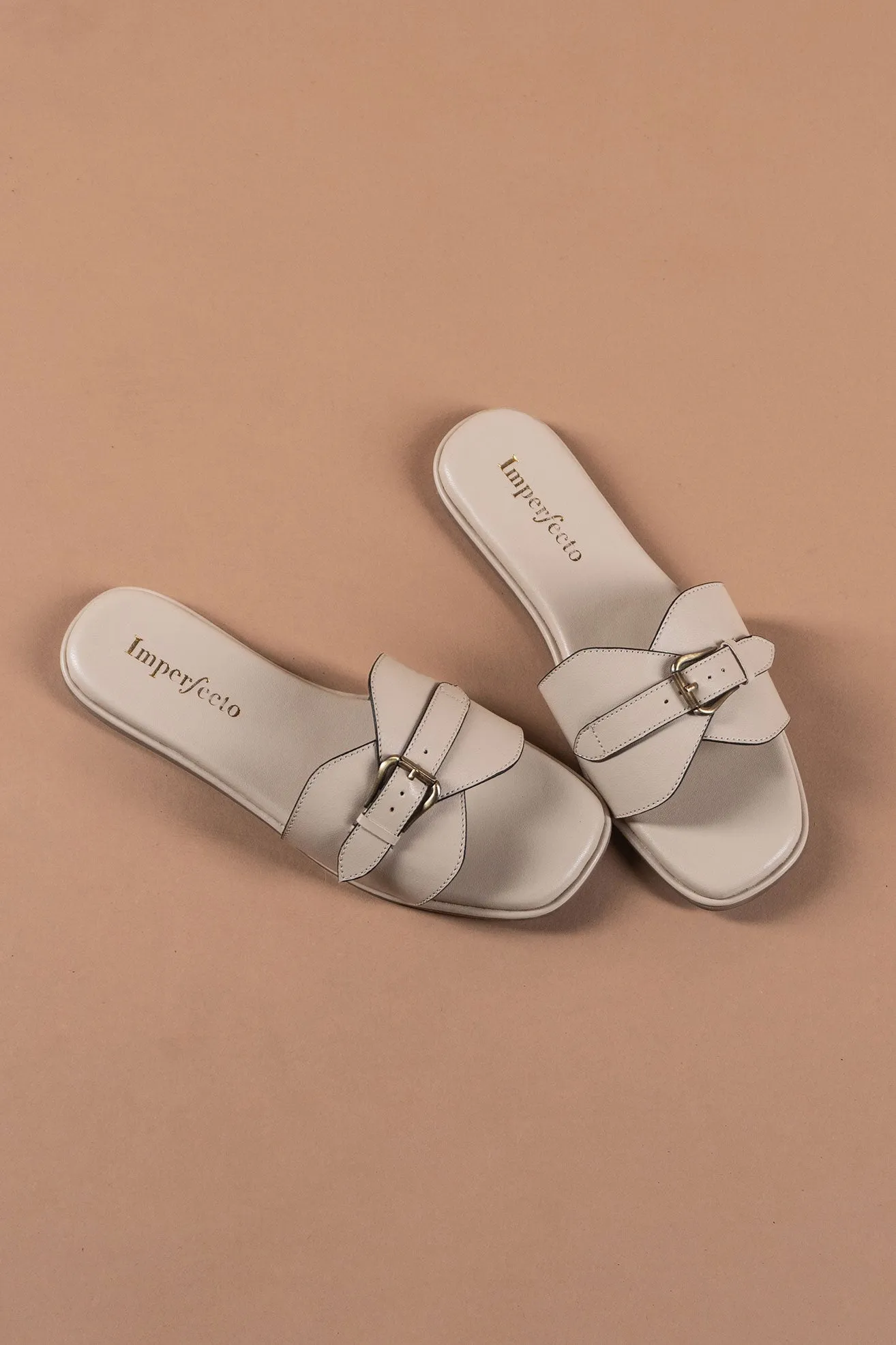 Ivory Chic Buckle Sandals