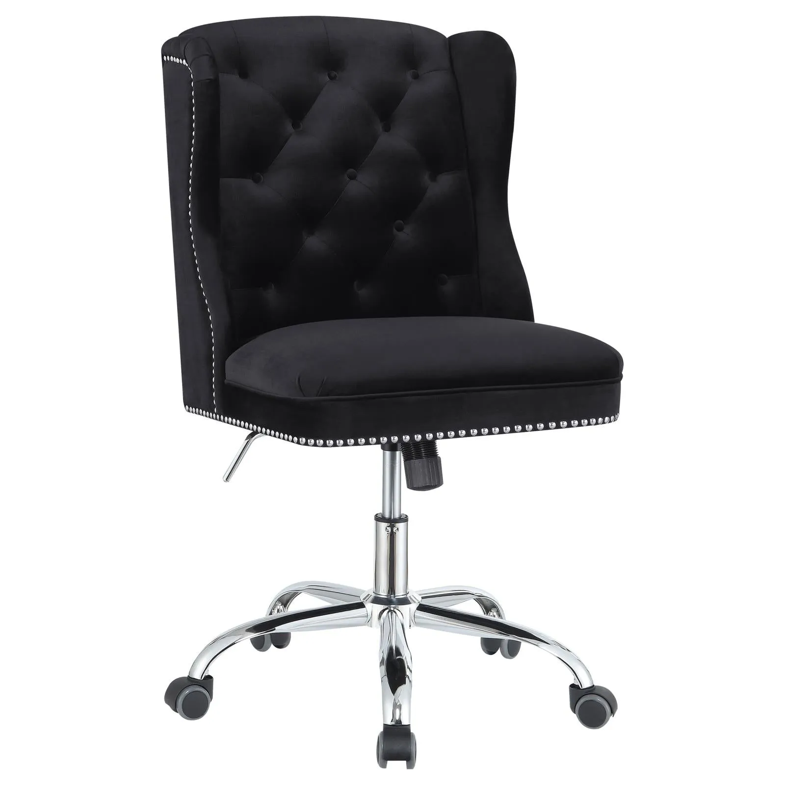 Modern Black Velvet Office Chair