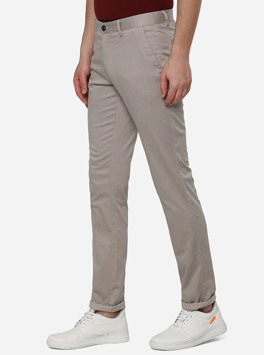 Off-White Checked Uno Fit Casual Trouser | JadeBlue