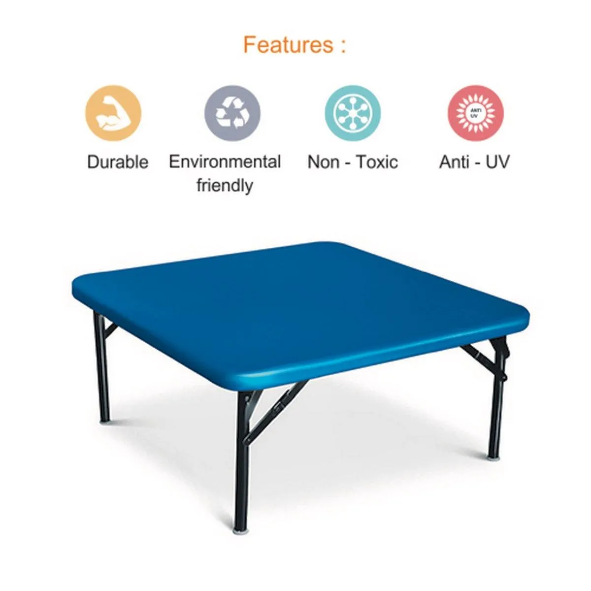 Ok Play Chowky, Designed & Crafted Table For Kids, Stool, Chowki, Study Table, Perfect For Home And School, Blue, 2 to 4 Years