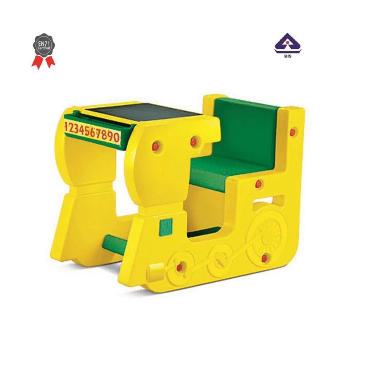 Ok Play Fun On Wheels Single, Chair And Table, Perfect For Home And School, Yellow & Green, 2 to 4 Years