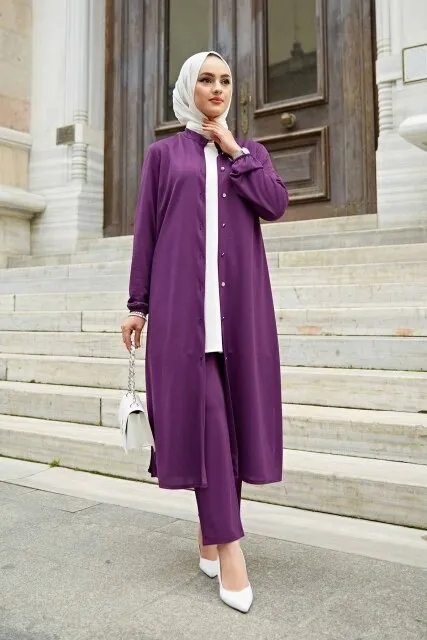Open Front Abaya Muslimah Office Suit