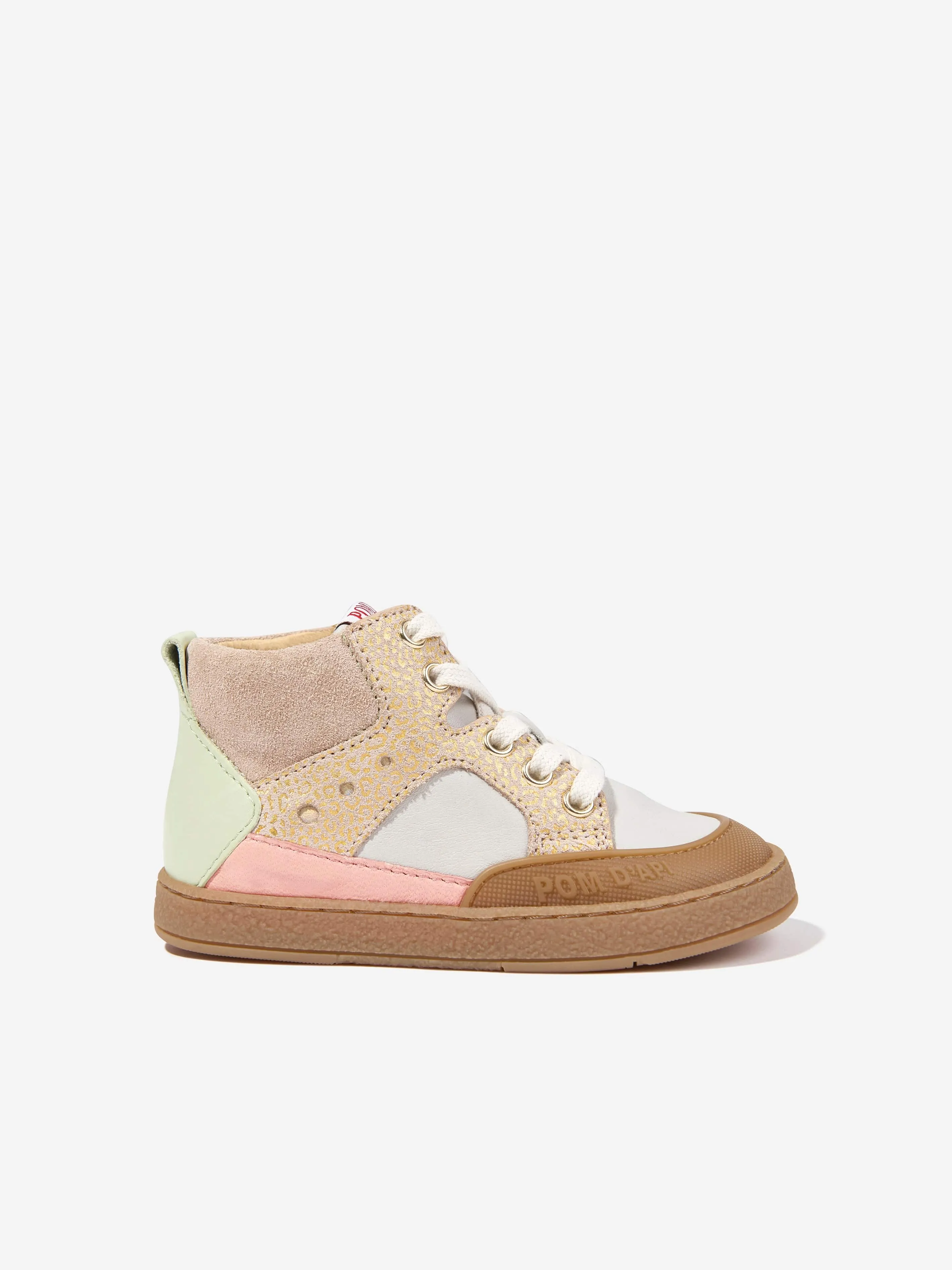 Pom D'Api Girls Mousse Bump High Top Trainers in Multicolour