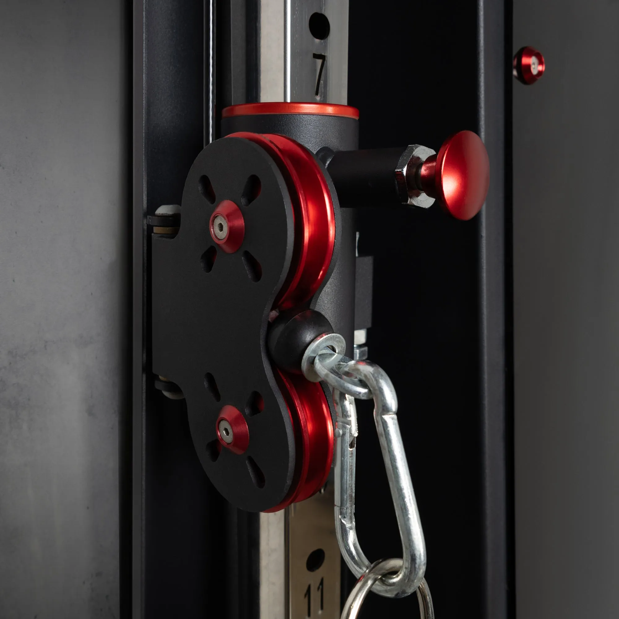 SpaceSmart Double Stack Wall-Mounted Functional Trainer, Black - Optimized for Compact Spaces