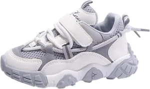 Toddler Mesh Sneakers for Boys Girls Hook and Loops Children Thick Sole Non Slip Lightweight Running Sports Shoes