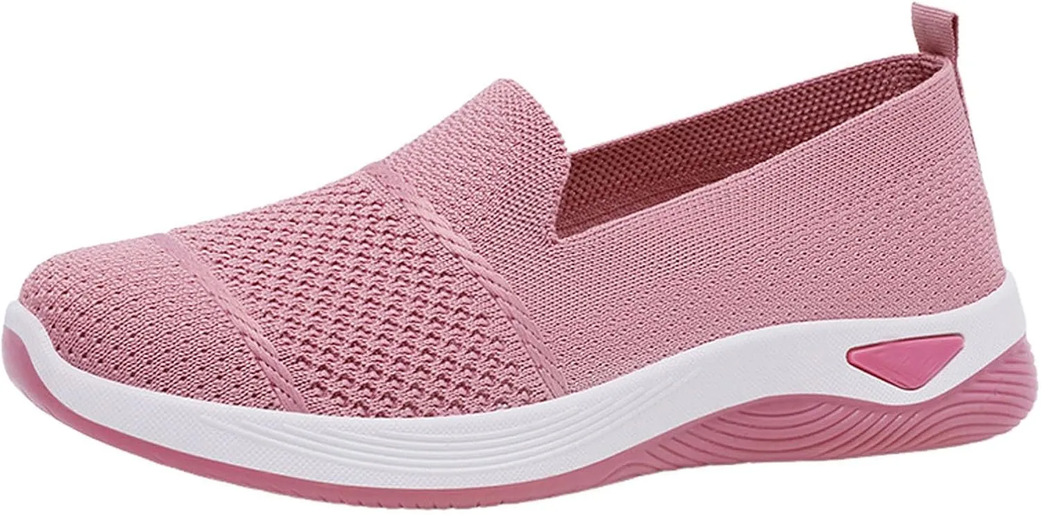 Women Orthopedic Shoes Breathable Soft Mesh Go Walking Shoes Lightweight Slip on Memory Foam Athletic Tennis Sneakers